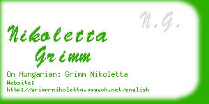 nikoletta grimm business card